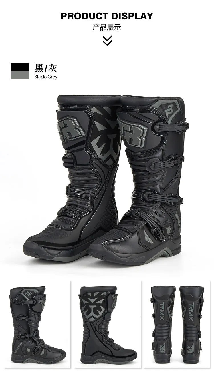 Motocross Enduro Professional Racing Boots Motorcycle Off-road Bottas Motorboat Shoes ATV MTB Motorcycle Long Racing Boots