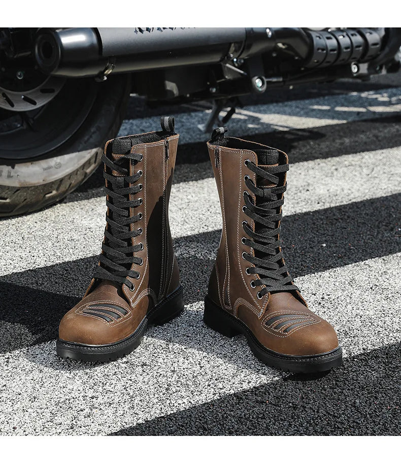 Motorcycle Riding Shoes High Top Motorcycle Boots Breathable Anti Fall Knight Equipment Road Racing Boots Motocross Boots