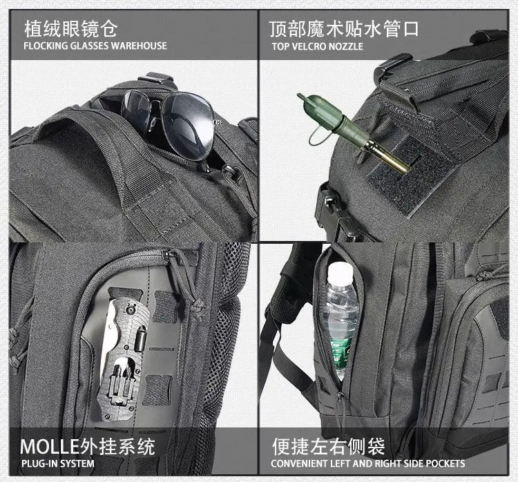 YAKEDA 40L Tactical Backpack for Men Camping Hiking Backpacks Outdoor Travel Bags Climbing Rucksack Bag