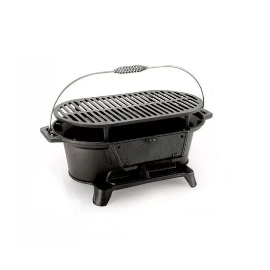 Outdoor Portable Cast Iron Charcoal Grill, Barbecue Stove