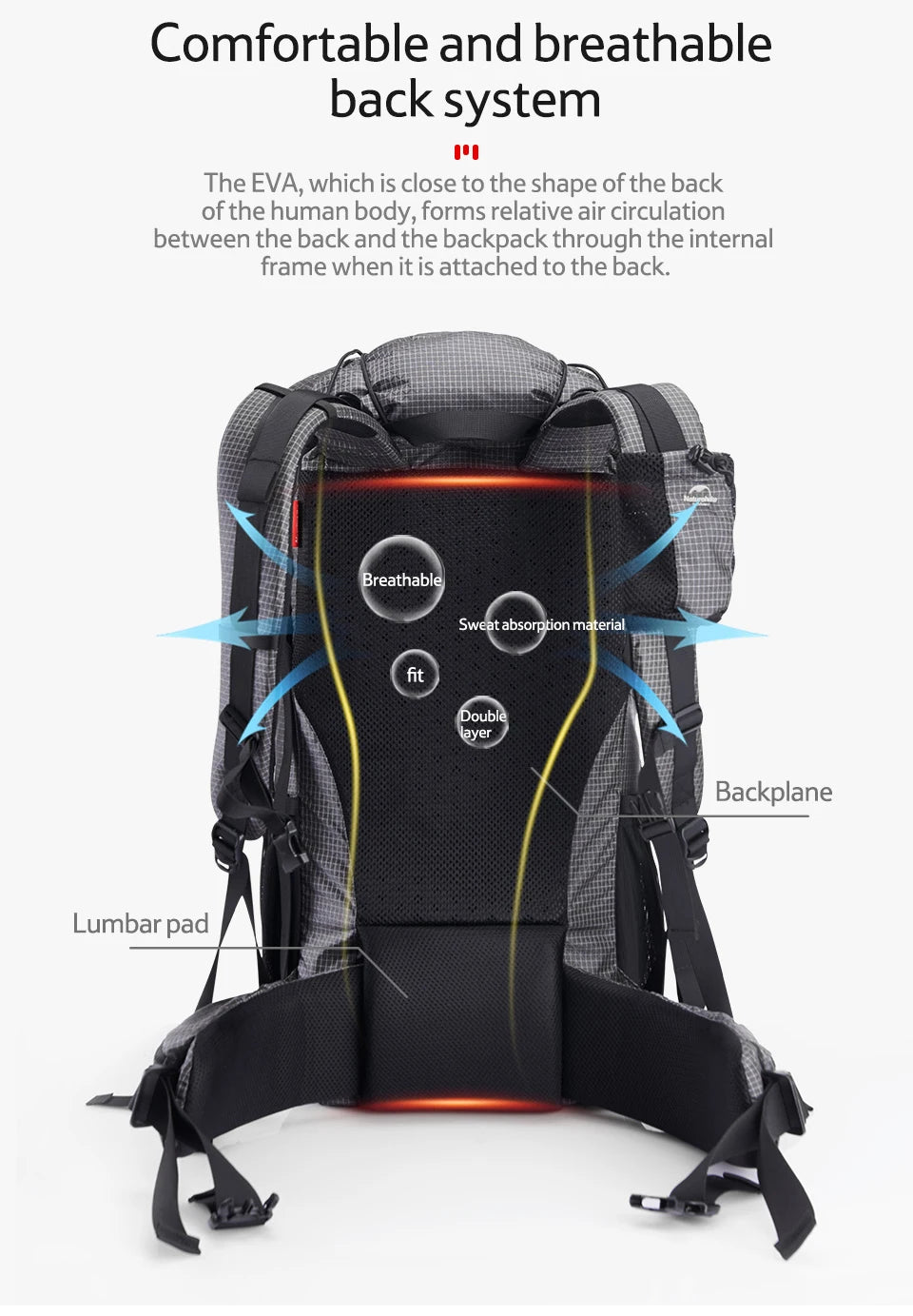 Naturehike Climbing Backpack 60+5L Camping Backpack Travel Bag Large Capacity Military Mountaineering Backpack With Rain Cover