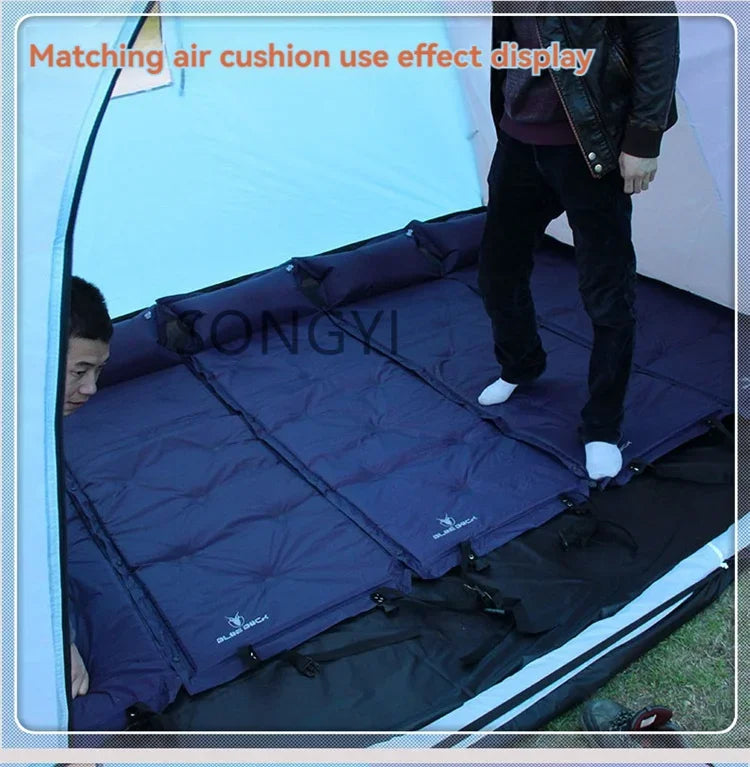 New Exercise BBQ Camping Large Tunnel Tent One Room Two Living Rooms Rainproof Ten People Outdoor Equipment Camping Supplies