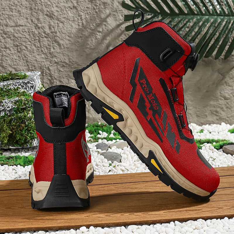 Men Motorcycle Boots Anti-Fall Motorcycle Boots Men Wear-Resistant Motorcycle Shoes Breathable Motorbike Boots  For 4 Season