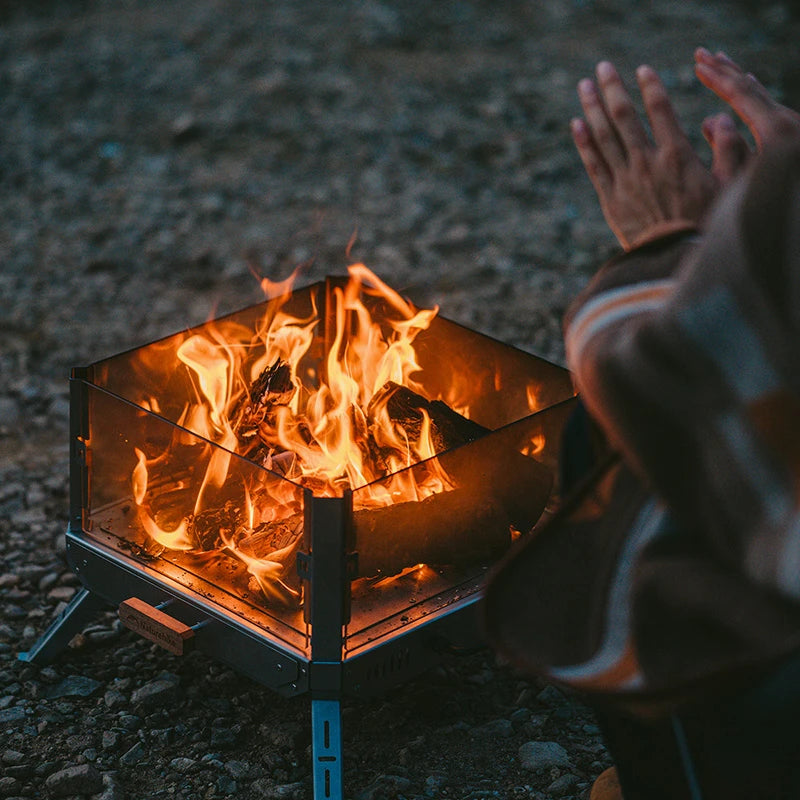 Naturehike Portable Camping Tent Stove glass-ceramic Outdoor Fire Wood Heaters Quick Assemble Backpacking Hiking Burned Stove