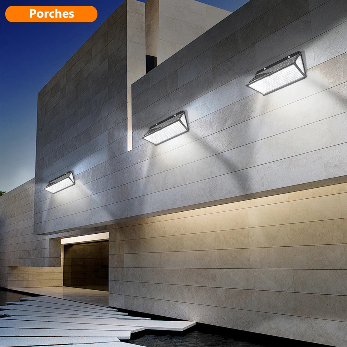 Super Bright Solar Wall Lamp Solar Lights Outdoor Solar Powered Flood Lights with 3 Mode IP65 Waterproof for Outside Yard Street