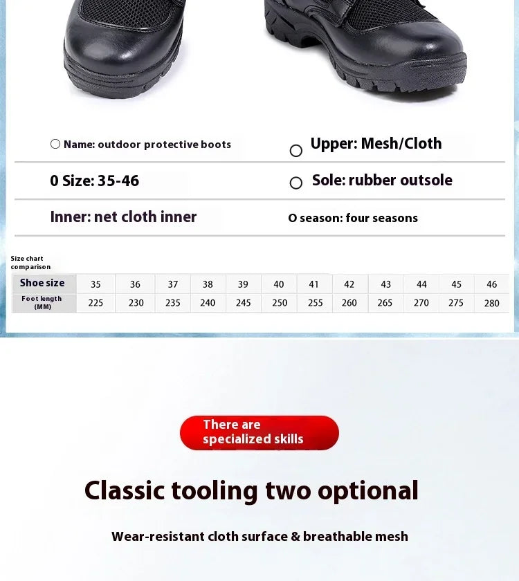 Summer ultra-light combat boots comfortable mesh shoes mountaineering boots men women high-top training boots security shoes