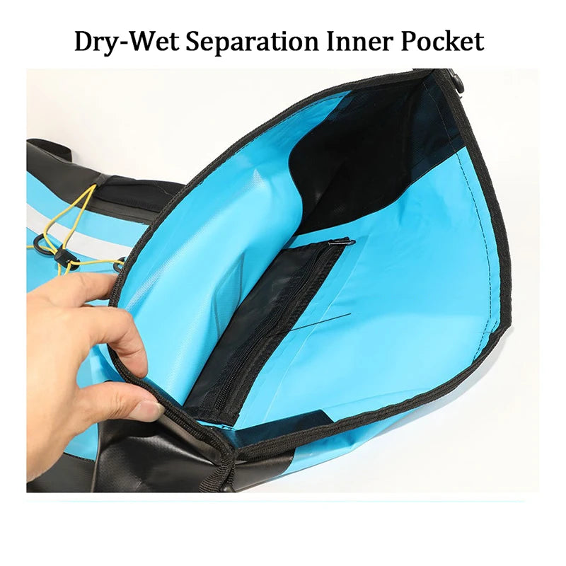 30L Dry Wet Separation Sports Bag for Outdoor Activities -Waterproof Backpack with Reflective Strips, for Hiking, Diving, Camp