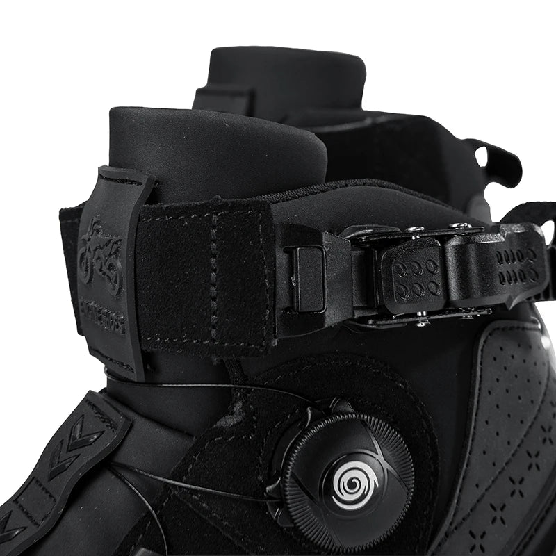 New Men's Motorcycle Boots Ankle Motocross Racing Shoes black Breathable Biker Boots Anti-slip Shoes Leather Motorcyclist Boots