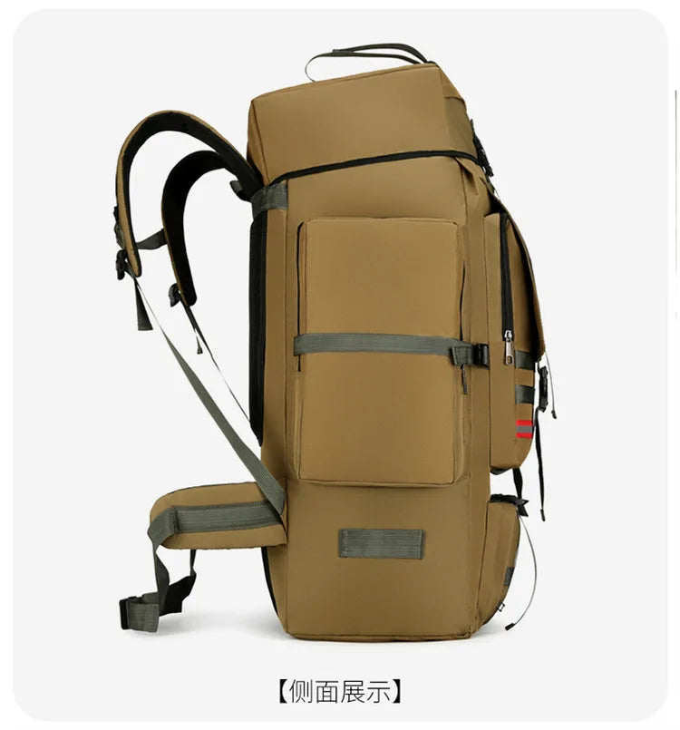 130L Large Capacity Mountaineering Bag Suitable  Outdoor Travel Camping Climbing Adventure Multifunctional Waterproof  Backpack