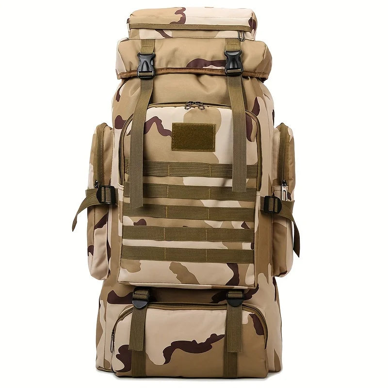 80L  Military Camouflage Tactical Backpack Large Capacity Hiking Camping Travel Outdoor Molle System Assault Pack for Men