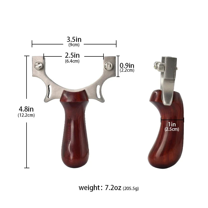 Stainless Steel Solid Wood TTF Professional Slingshot Portable Outdoor Hunting Shooting Tool High Quality Slingshot