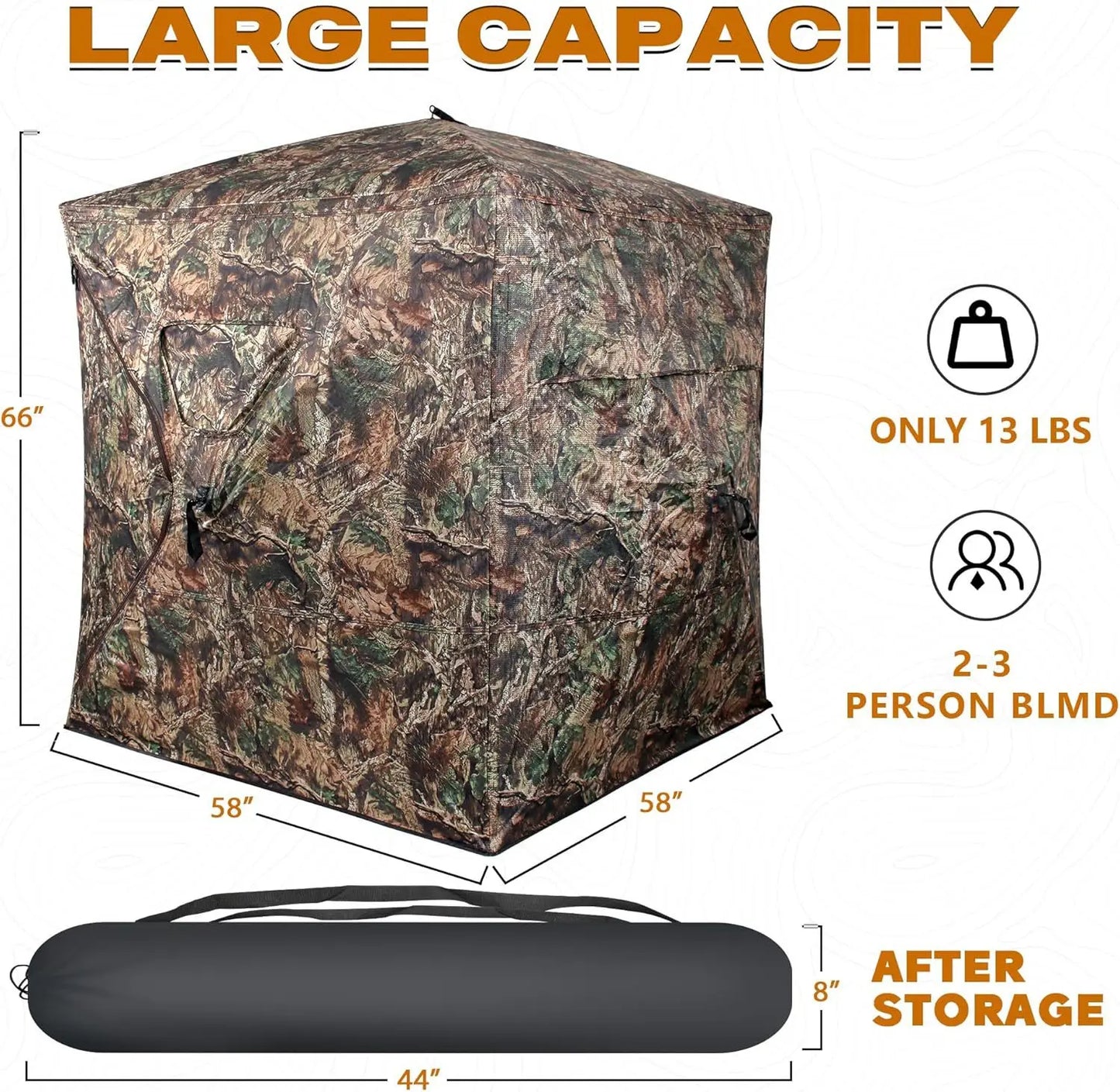 Bird Watching Tent One-way 270 ° Transparent Visible Hunting Tentage Camouflage Quick Opening Waterproof Outdoor Camping Lodge