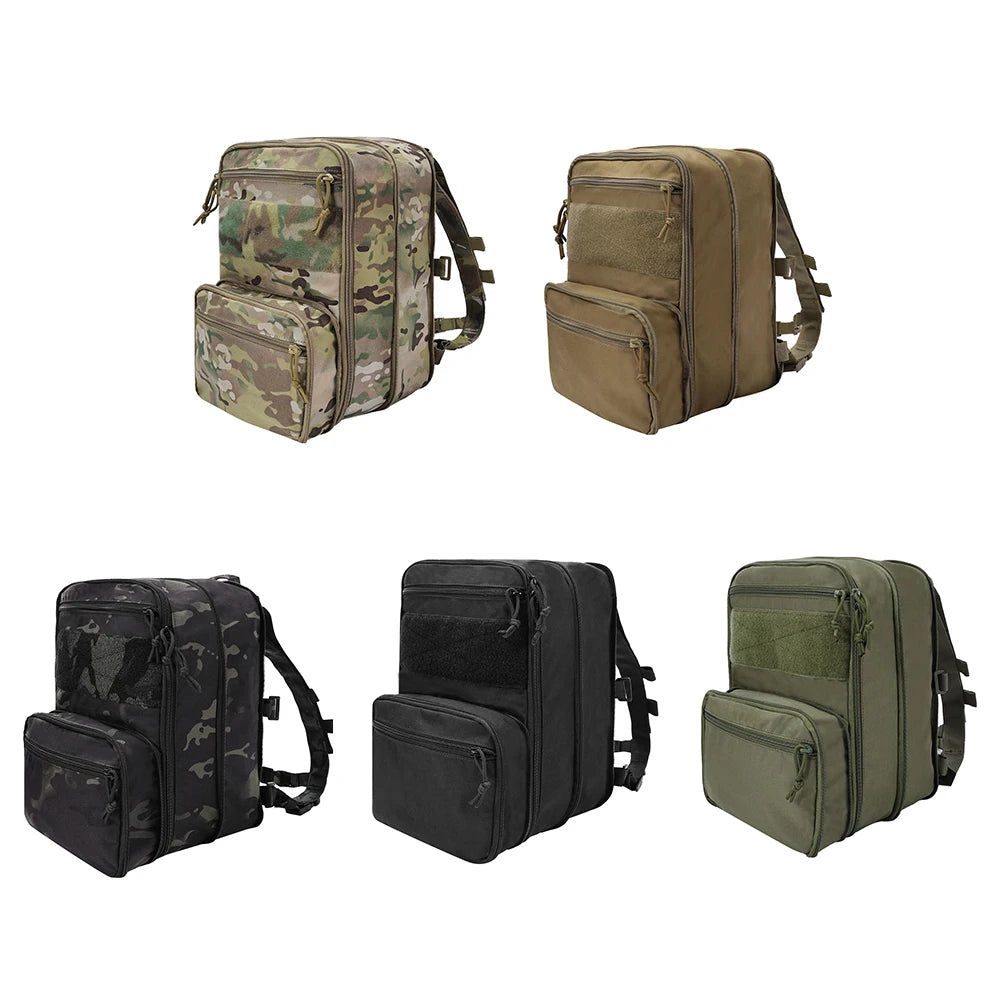 500D Nylon Tactical Flatpack D3 Backpack Hydration Carrier Expansible Molle Pouch Airsoft Multipurpose Vest Assault Travel Bag