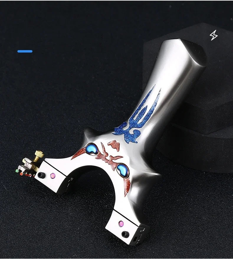 Aluminum material Outdoor Sports Hunting Alloy Shooting Slingshot Rubber Belt High-precision Shooting Alloy Slingshot Catapult