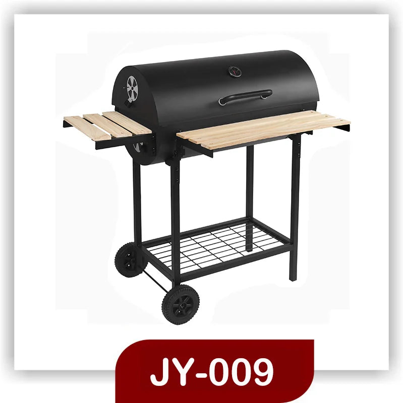Factory Original Charcoal BBQ Grill With Side Tables Outdoor Smoker Ideal For Camping Tailgating Patio Garden