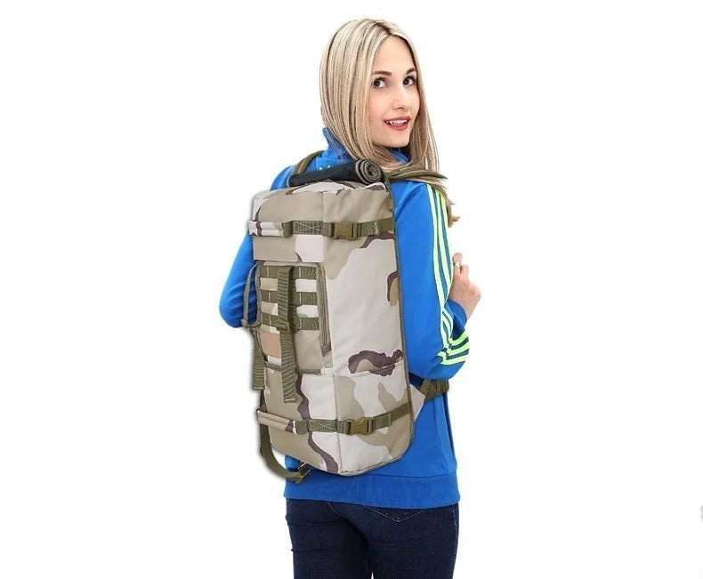 50L Tactical Military Backpack Male Outdoor Army 3p Trekking Rucksack Travel Hiking Men Camping Hunting Backpack Molle Assault