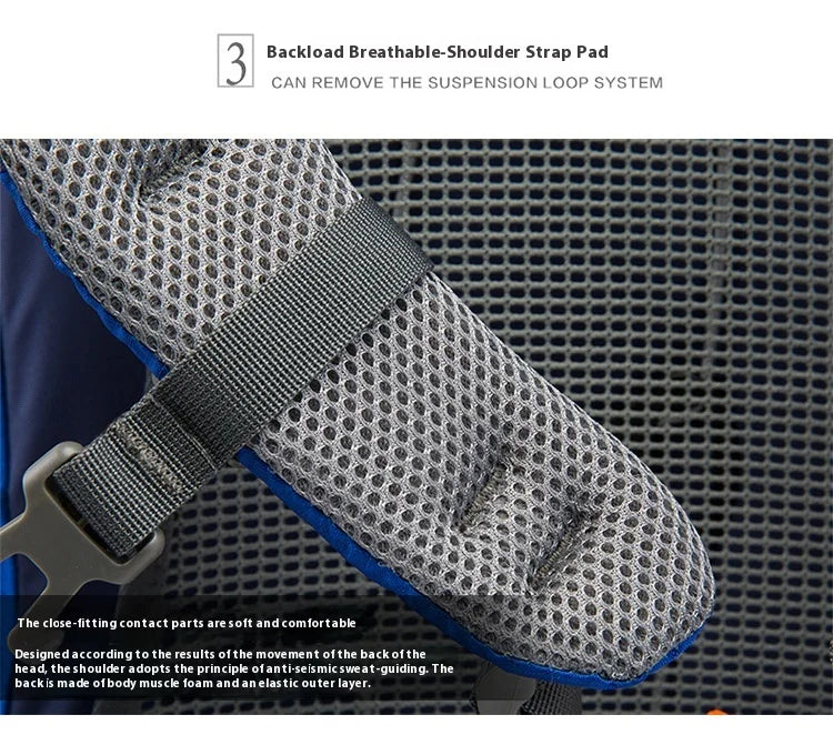 40L Splicing Style Backpack 450D Nylon Travel Bag Men Outdoor Backbag Multifunctional Hiking Mountaineering Backpack