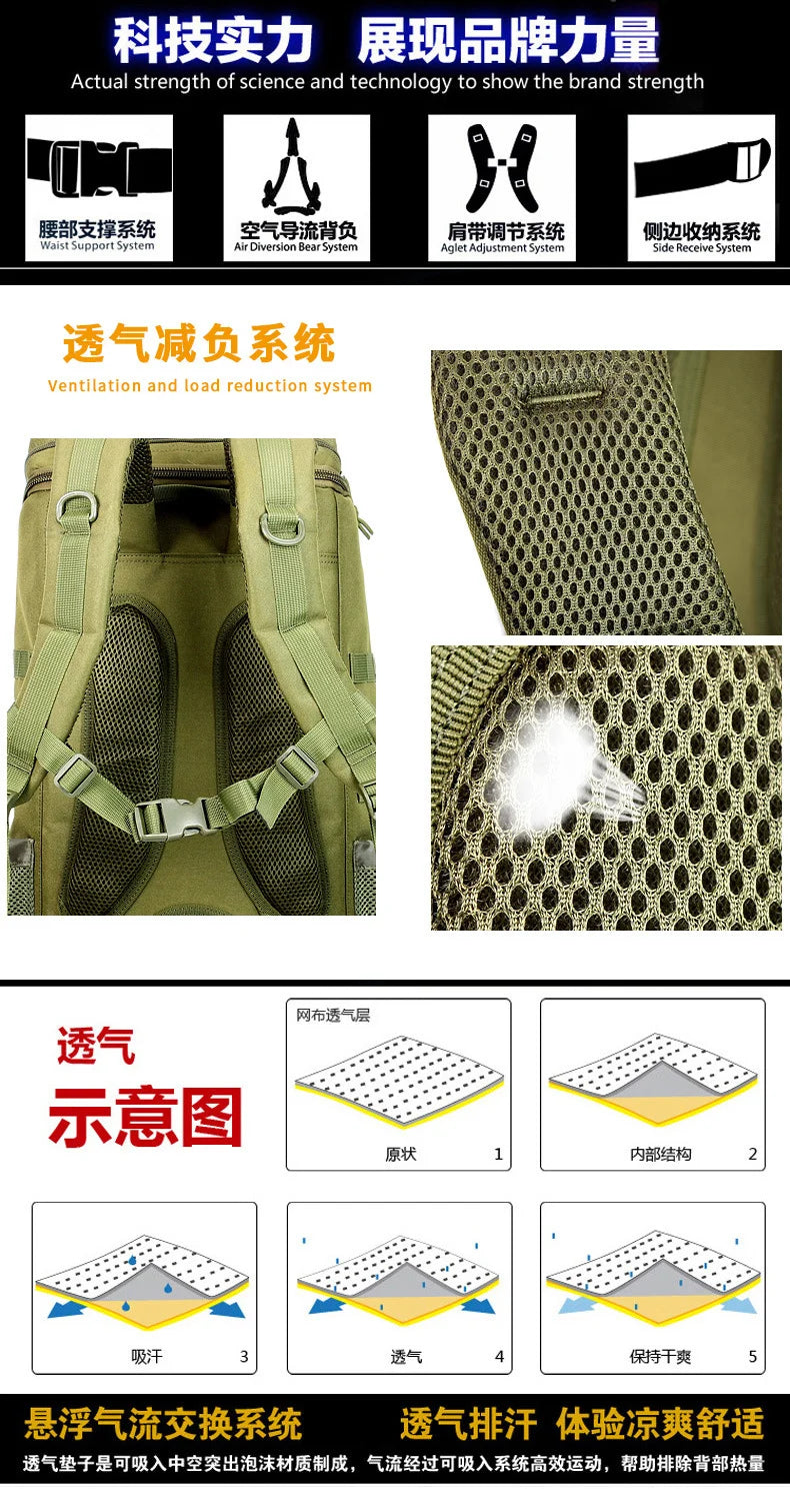 Tactical Medical Backpack MOLLE First Aid Rescue Pack with Removable Internal Organizer for Outdoor Emergency Hiking Camping