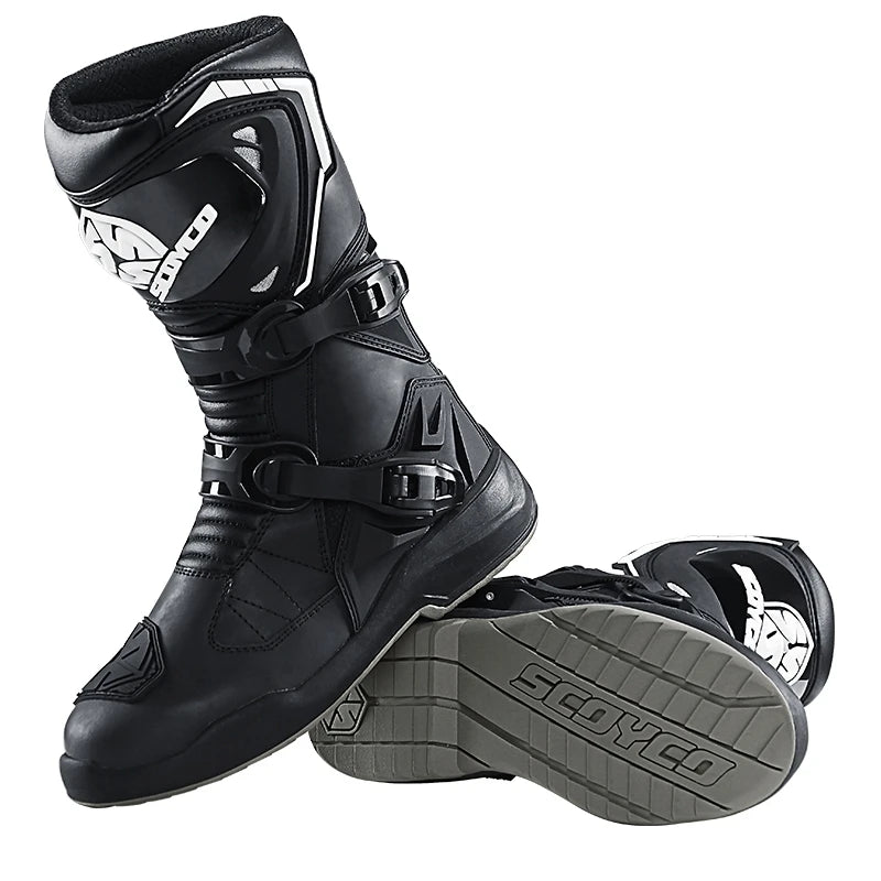 Motorcycle Boots Windproof Waterproof Motocross Boots Anti-Slip Professional Motorbike Shoes For Outdoor Off-Road Rally Riding