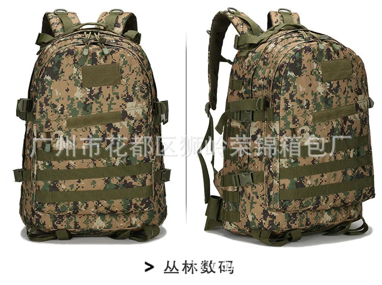 Upgraded 3D Bag Camouflage Mountaineering Bag Tactical Backpack Outdoor Camping Travel Bag