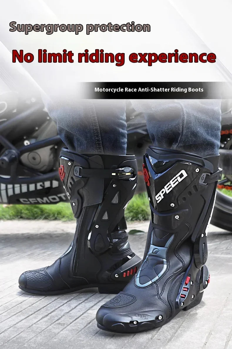 2024 Summer Motocross Boots Water-Repellent Breathable Anti-Slip All-Terrain Off-Road Motorcycle Riding Gear Durable MX Boots
