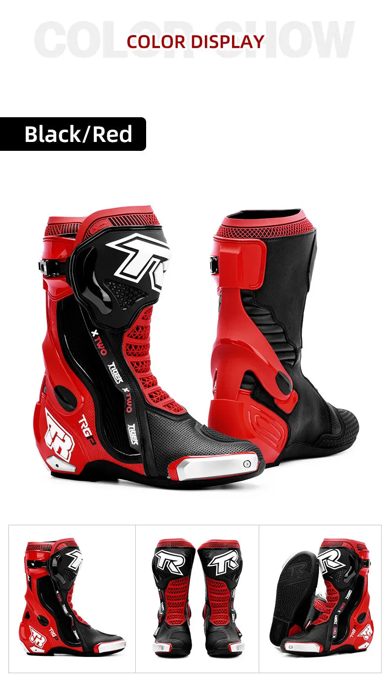 TR Tiger Brand Motorcycle riding boots Motorcycle shoes cycling shoes Imitation road rally off-road Fall resistant racing shoes