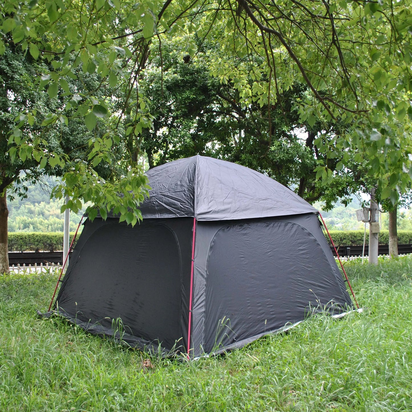 Tiple Layers SUV Tent Car Camping Car Tent - Tailgate Tent SUV Tents for Camping,4 Person Car Rear Tent, Car Tents with Canopy