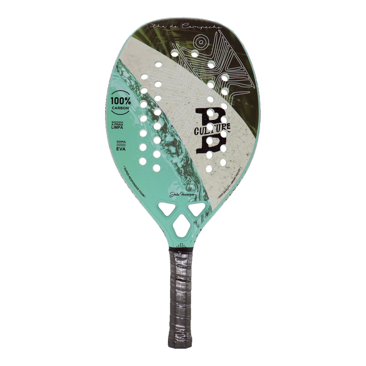 Beach Tennis Racket Full Carbon Professional Racket EVA Training Use Men's and Women's  Paddle Racket Set - 8 Pieces