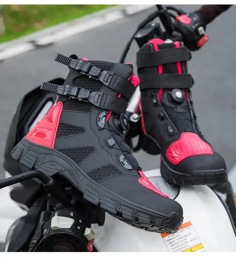 Summer Breathable Anti-fall Durable Off-road Motorcycle Riding Boots Knight Shoes Dirtbiker Cycling Anti-fall Botas