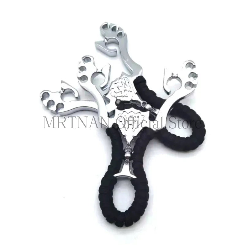 High Quality Outdoor Hunting Shooting Alloy Slingshot with Quality Rubber Band Professional Shooting Game Catapult