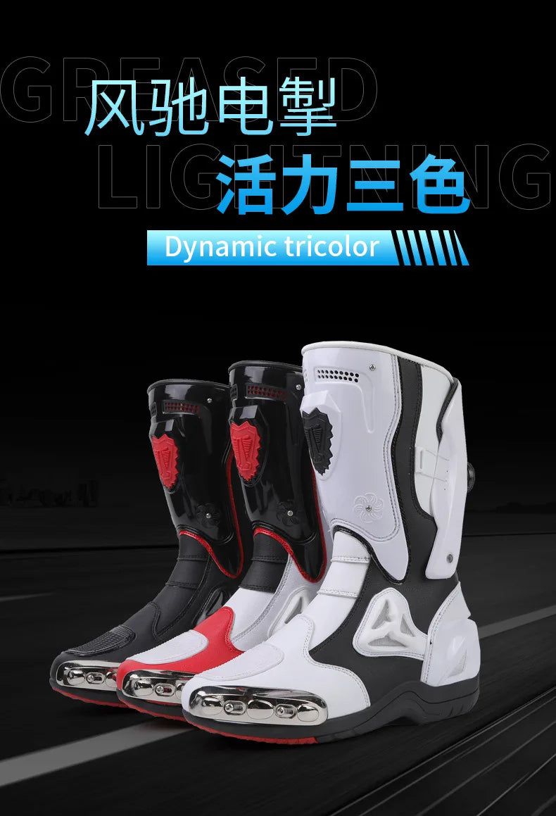 36-47 Anti Fall Motocross Boots Wear-resistant Motorcycle Boots Men's Women Racing Boots Safe Riding Equipment Rally Shoes
