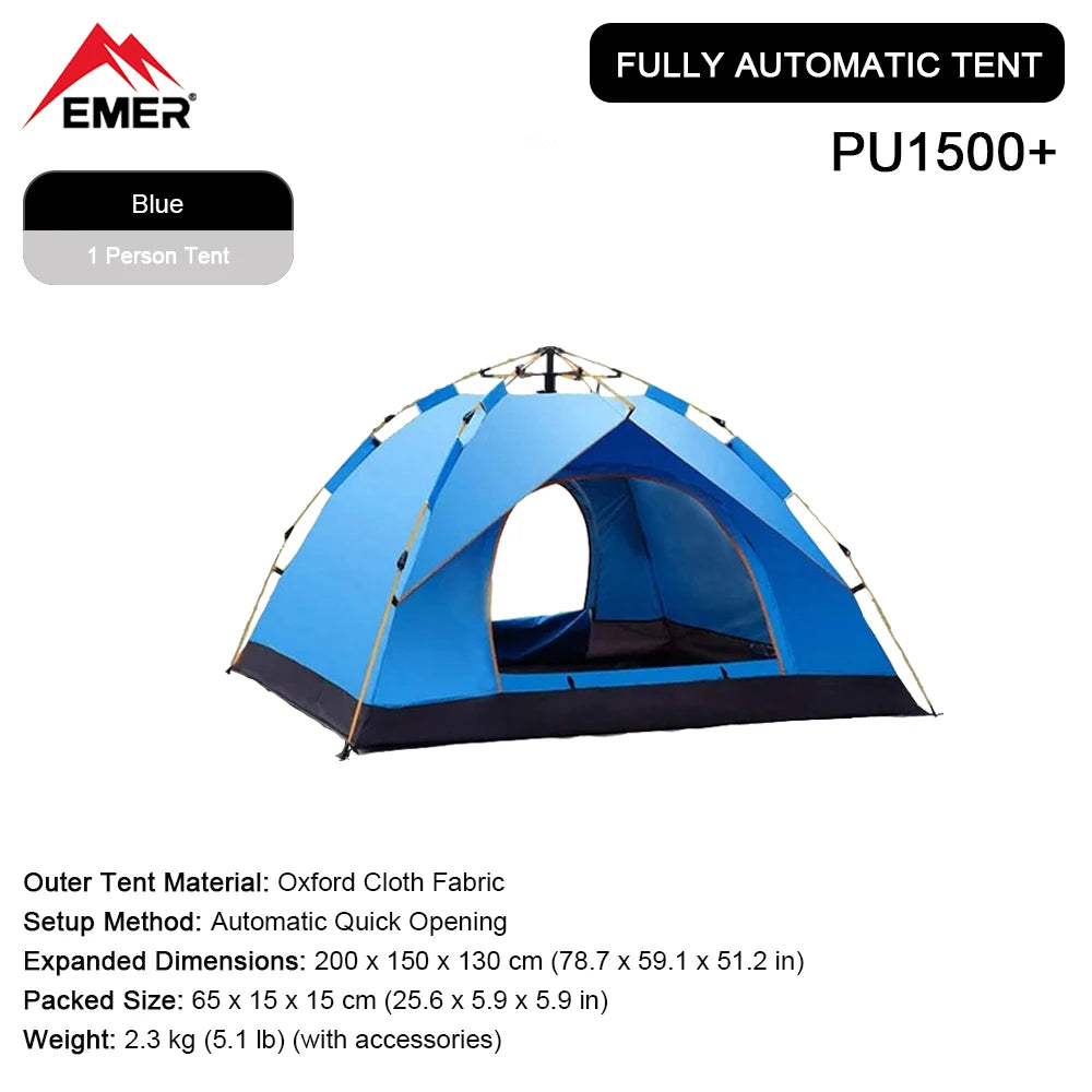 EMER Outdoor Camping Tent Automatic One-touch Tent Waterproof Picnic Tourist House for Travel Hiking Fishing Camping Supplies