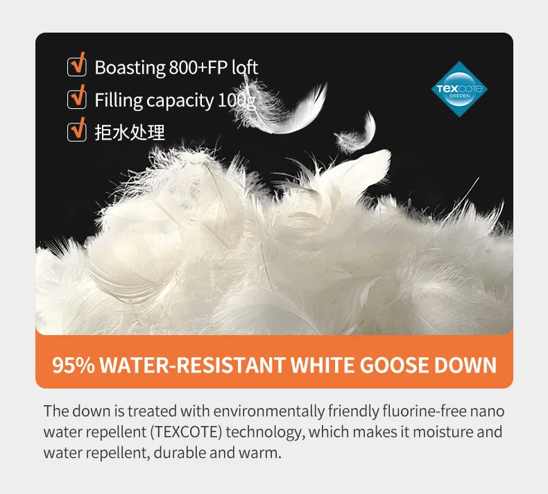 Thous Winds Camping Cot Down Winter Waterproof Sleeping Bag Down Camping Cot Down Backing Fit with Helinox Cot Camping Supplies