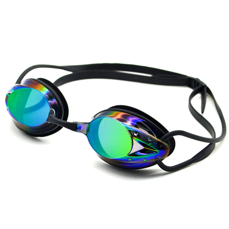 Professional Swimming Goggles Men Women Waterproof Anti-fog Cool Silver Plated Swim Glasses Comfortable Diving Pool Accessories