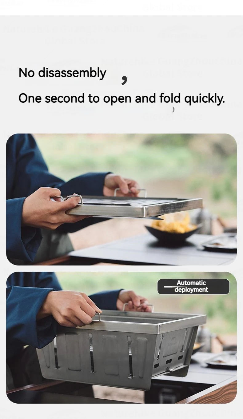 Naturehike Folding Grill Barbecue Stove Firewood Camping Picnic Cookware Accessories Portable Stainless Steel IGT Table Heater