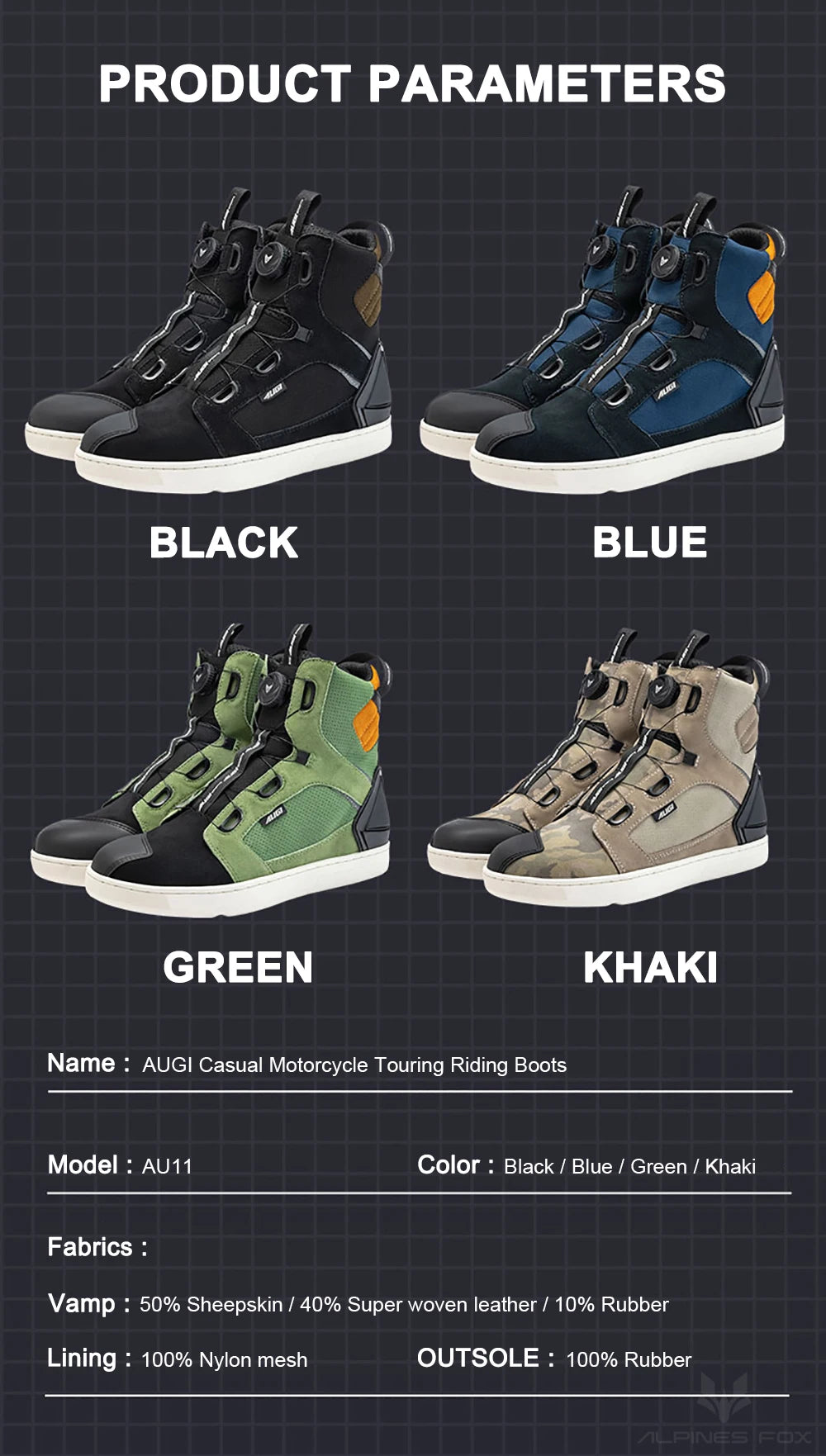 Motorcycle Rider Protective Boots Men Casual Breathable Sports Shoes Rubber Gear Shift Pad Reinforced Toe Motorcycle Sneakers