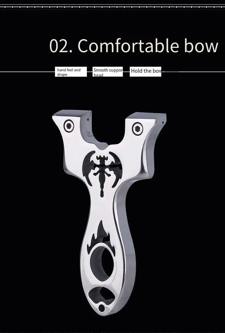 High Quality Slingshot Catapult Hunting Stainless Steel With Rubber Band Outdoor Shooting Game Sling Shot