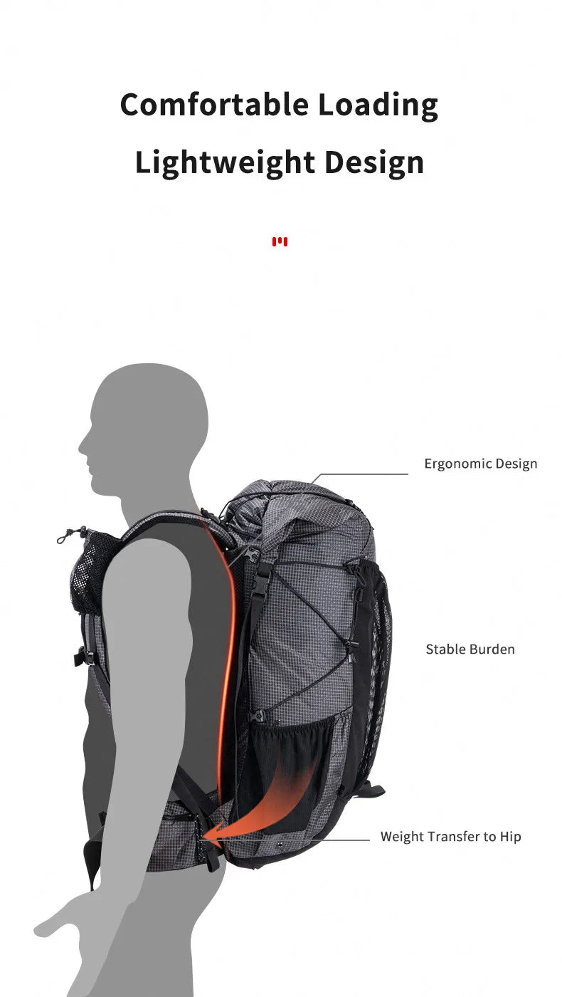 Naturehike Rock Series Outdoor Bags 60L Travel Backpacks Large Capacity 60+5L Hiking Packs Aluminum Frame Hiking Bag