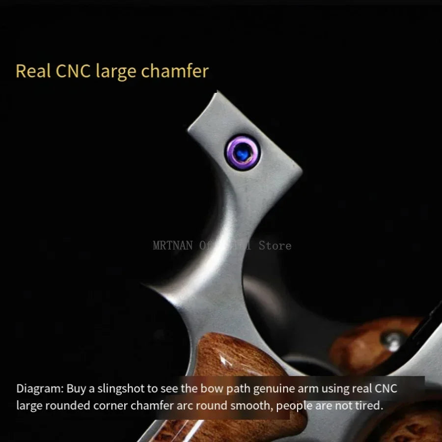 Stainless Steel Slingshot with Flat Rubber Band Hunting Catapult Accessories Outdoor Sports High Quality