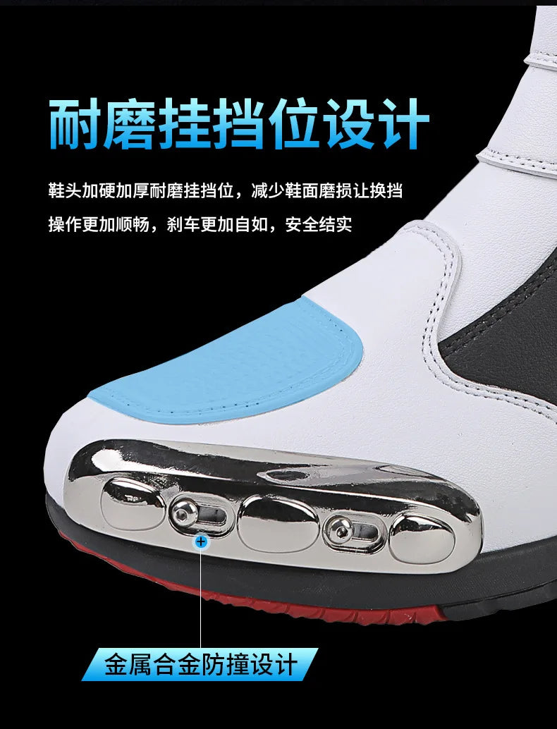 36-47 Anti Fall Motocross Boots Wear-resistant Motorcycle Boots Men's Women Racing Boots Safe Riding Equipment Rally Shoes