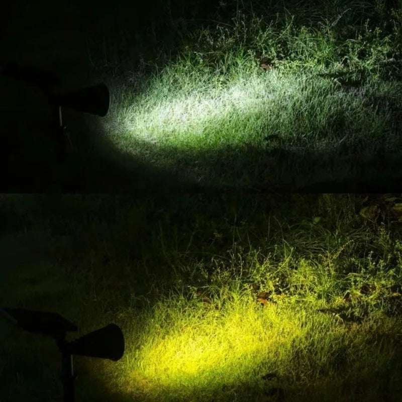 9 LED Solar Lamps Spotlights Outdoor Garden Backyard Waterproof Brightness Adjustable Spot Lights Driveway Lawn Decor Lighting