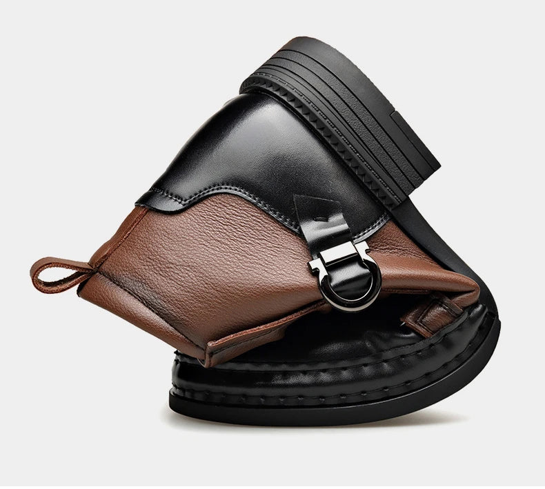 Autumn Winter Retro Ankle Boots for Men Fashion Casual Size Zipper Motorcycle Boots Man New Designer Warm Platform Shoes Male