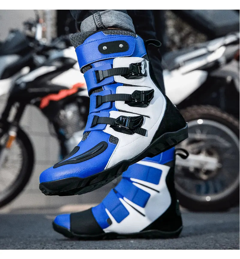 New Motorcycle Boots Men's Outdoor Sports Motocross Protective Boots Motos Slip Resistant Riding Shoes Motorcycle Accessories