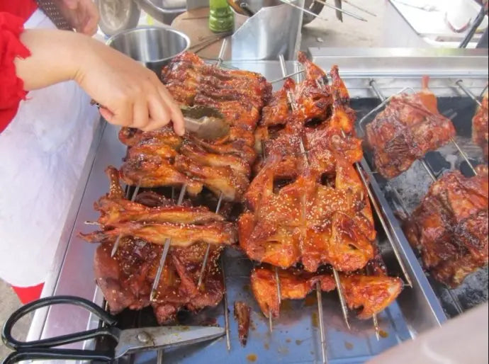 Chinese Stainless Steel Commercial Automatic Pig Meat Rotisserie Charcoal Bbq Grill Machine For Restaurant