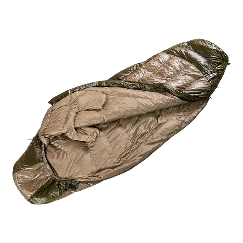 Waterproof Custom Wholesale Winter Luxury Goose Down Feather Sleeping Bag with Zipper Camping Hike
