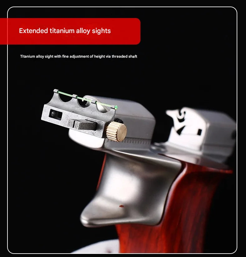 Powerful Dragon Tooth Slingshot Outdoor Competition Actual Combat Quick Pressure Concealed Buckle Catapult With Flat Leather