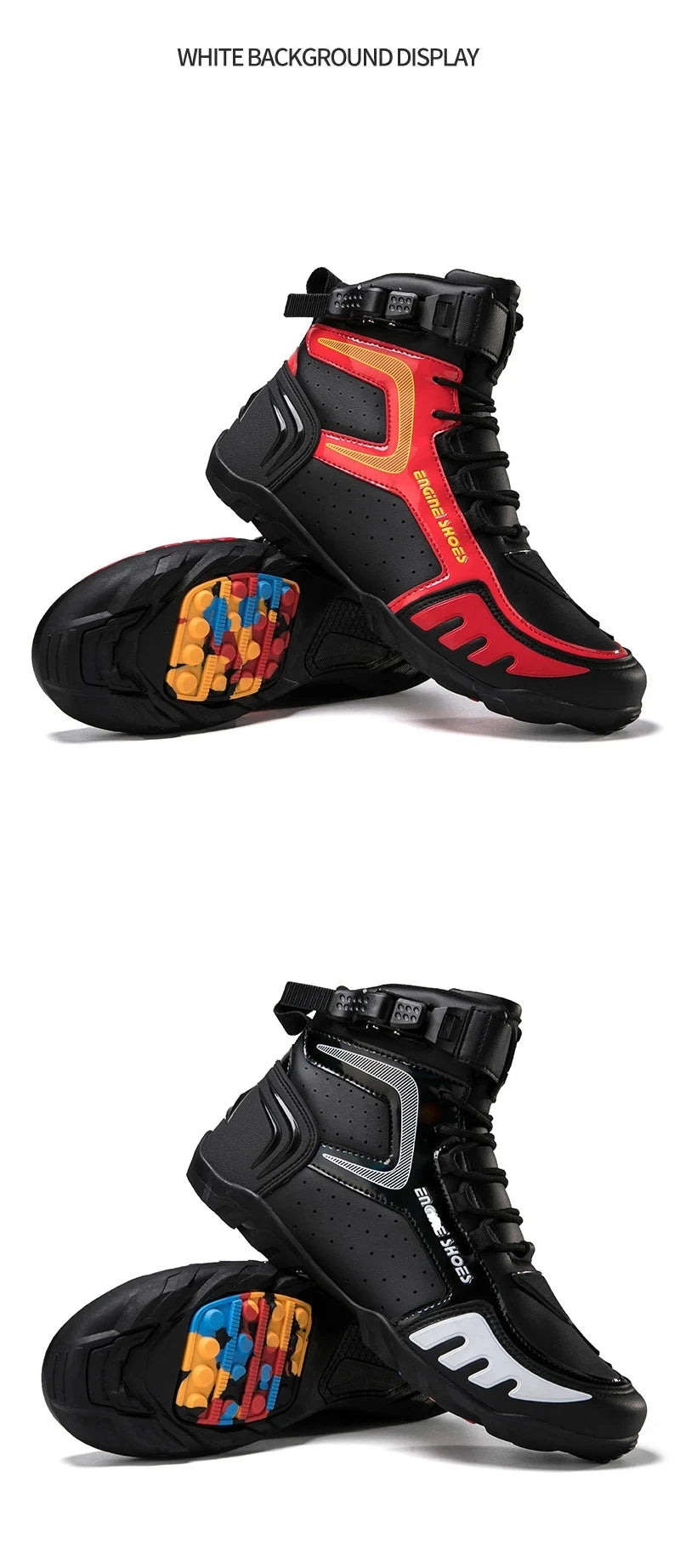 Men Motorcycle Boots Breathable Anti-fall Riders Motorbike Shoes TPU Protection Anti Slip Men's Motocross Bike Riding Boot