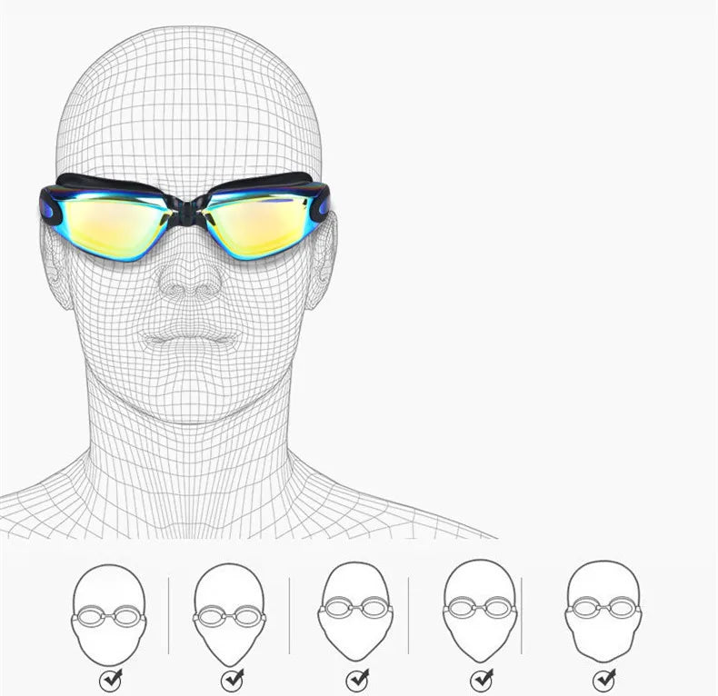 ARENA Professional Waterproof Swimming Goggles Anti-fog UV400 Leak Prevention Glasses Children Students Swim Protection Eyewear