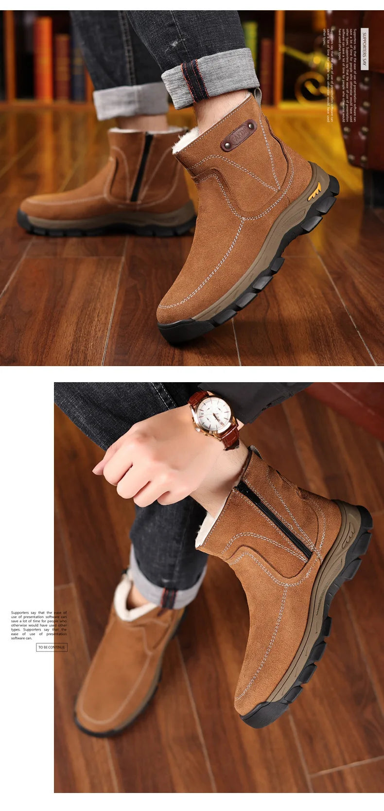 Winter Wool All-in-one Snow Boots Moto Boots Riding Shoes Motorbike Riding Ankle Type Shoes Protective Boots Botas Moto