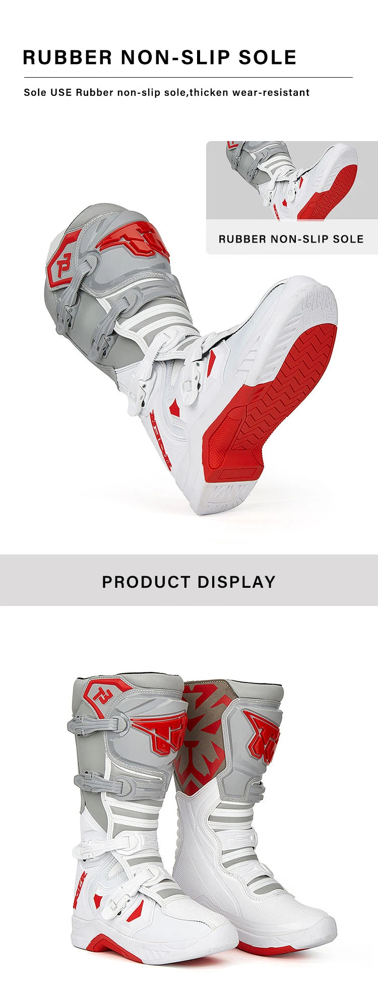 Motocross Enduro Professional Racing Boots Motorcycle Off-road Bottas Motorboat Shoes ATV MTB Motorcycle Long Racing Boots